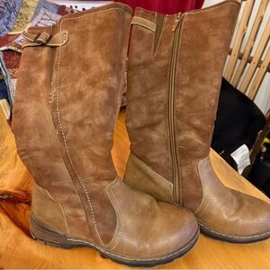 Women's Tan Leather Winter Boots
